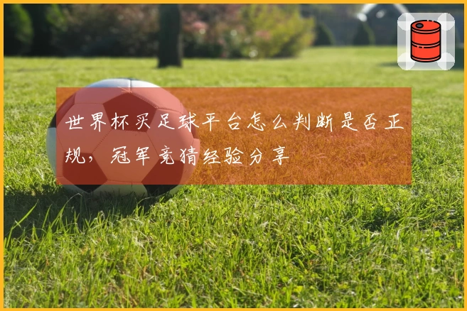 世界杯买足球平台怎么判断是否正规，冠军竞猜经验分享